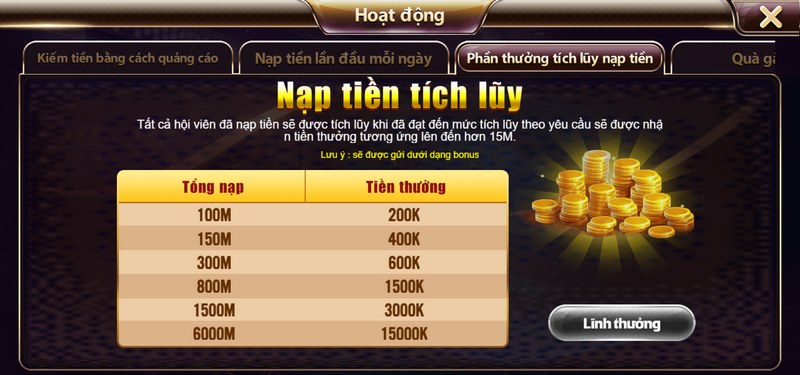 Khuyến mãi nạp tiền TDTC